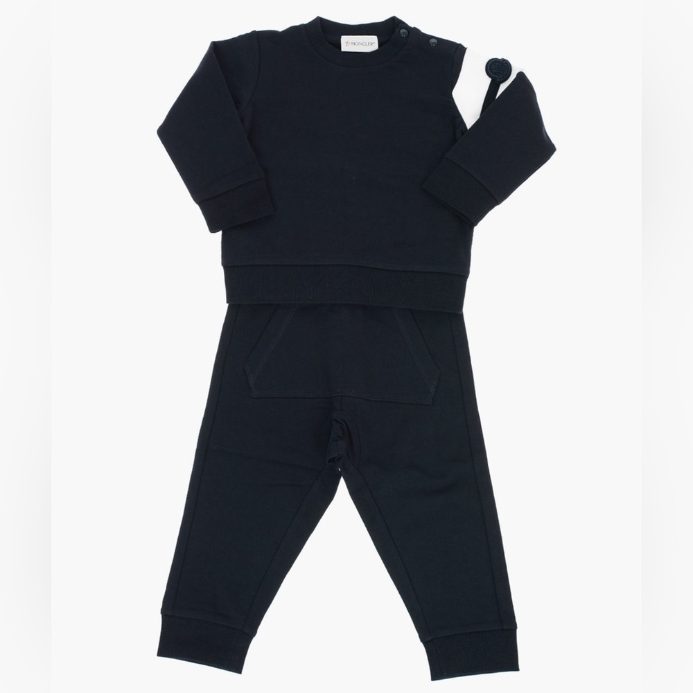 BABY MONCLER JOGGERS AND CREW-NECK SWEATSHIRT SET